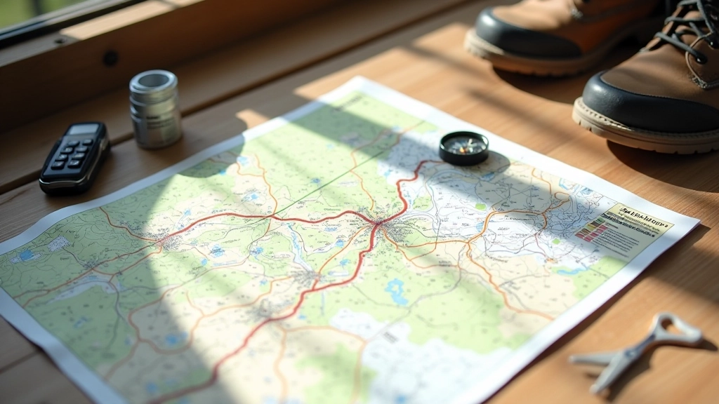 Trail guide map showing seasonal conditions across Czech hiking paths with color-coded markers